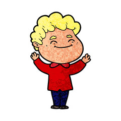 cartoon friendly man
