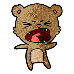 angry cartoon bear