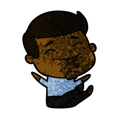 happy cartoon man