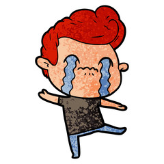 cartoon man crying