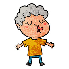 cartoon man singing