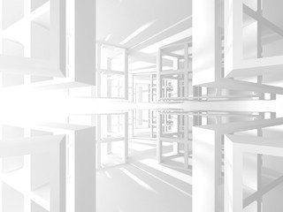 Abstract Modern White Architecture Background