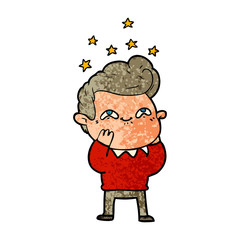 cartoon excited man