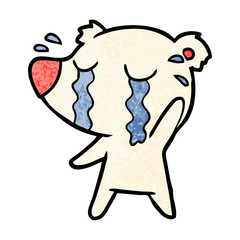 sad little polar bear cartoon