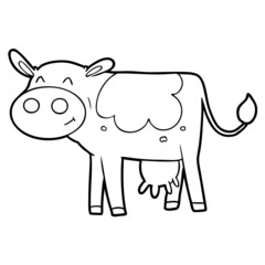 Obraz na płótnie Canvas cartoon cow