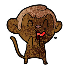 crazy cartoon monkey