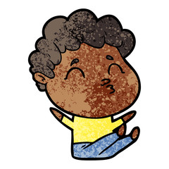 cartoon man pouting