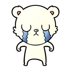 sad little polar bear cartoon