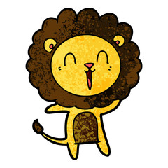 laughing lion cartoon