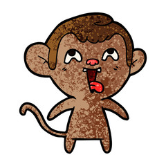 crazy cartoon monkey
