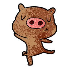 cartoon pig dancing
