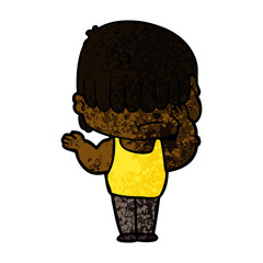 cartoon boy with untidy hair