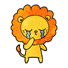 crying cartoon lion