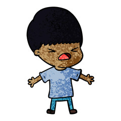 cartoon stressed man