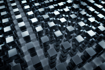 Obraz premium 3d rendering of abstract cubes background