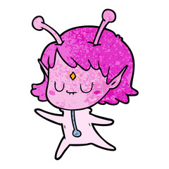 cartoon alien girl