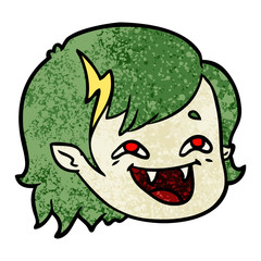 cartoon vampire girl face