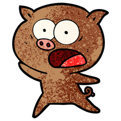 cartoon pig shouting