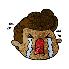 cartoon crying boy