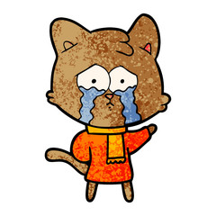 cartoon crying cat