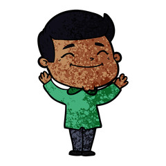 happy cartoon man