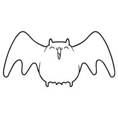 spooky cartoon bat