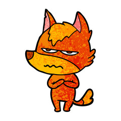 angry fox cartoon character