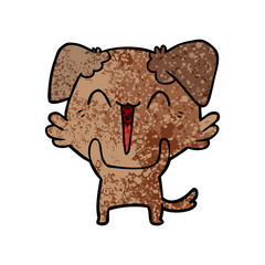 happy little dog cartoon