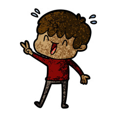 cartoon laughing boy