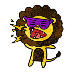 cartoon roaring lion
