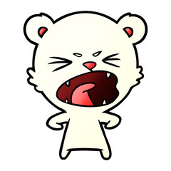 angry polar bear cartoon