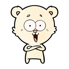 laughing teddy  bear cartoon
