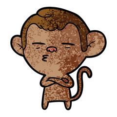 cartoon suspicious monkey