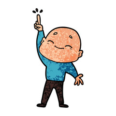 cartoon bald man dancing