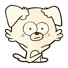 nervous dog cartoon
