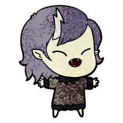 cartoon laughing vampire girl