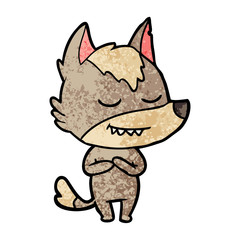 friendly cartoon wolf