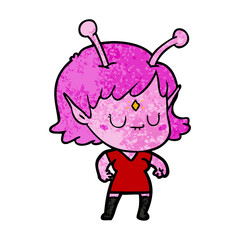 cartoon alien girl