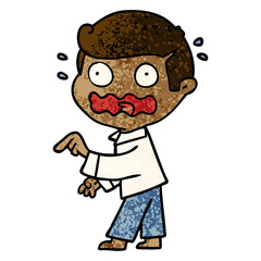 cartoon stressed out pointing