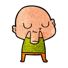 cartoon bald man
