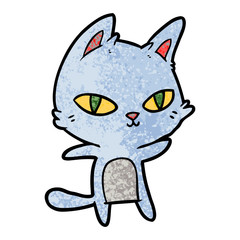 cartoon cat staring