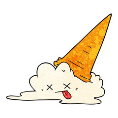 splatted ice cream cartoon