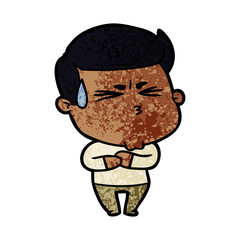 Obraz premium cartoon frustrated man