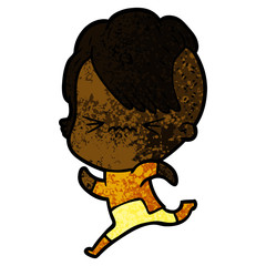 cartoon annoyed hipster girl