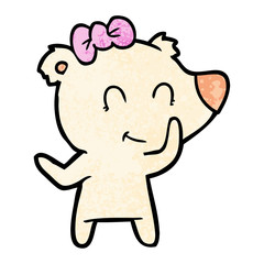 female polar bear cartoon