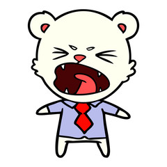 angry polar bear cartoon