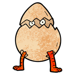 cartoon hatching egg