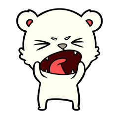 angry polar bear cartoon