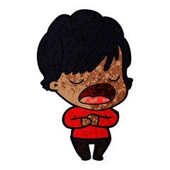 cartoon woman talking