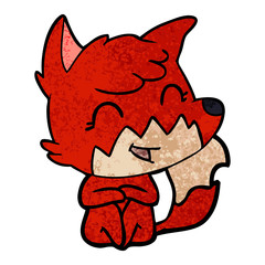 happy cartoon fox
